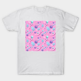 3D Shapes Background 2 T-Shirt